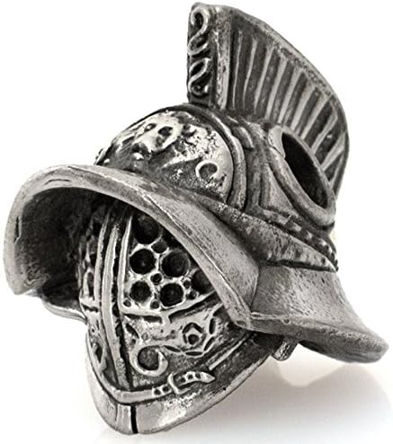 Paracord/Lanyard Bead in Brass for Jig Pro Shop by Russki Designs (Gladiator Helmet (Nickel Silver))