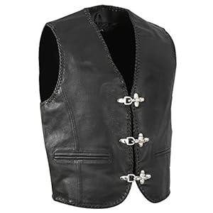 ALL THE GOOD leren bikervest LW26
