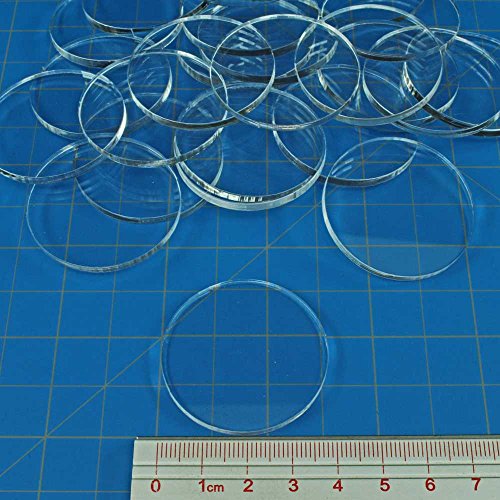 3mm Clear Miniature Bases, Circular 40mm (25)