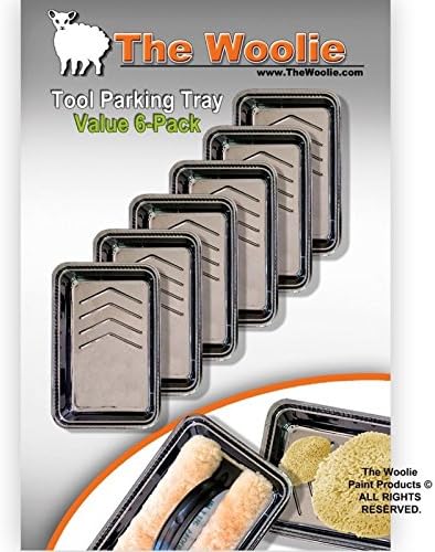 11" x 7" x 2" - Small Plastic Paint Tray VALUE 6-Pack - "Paint Tool Parking Trays" by The Woolie