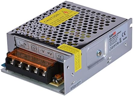 SMPS 12V DC 60W Switching Power Supply 5A Constant Voltage Single Output AC-DC Transformer Driver 48W 4A Indoor for LEDs (SANPU PS60-W1V12)