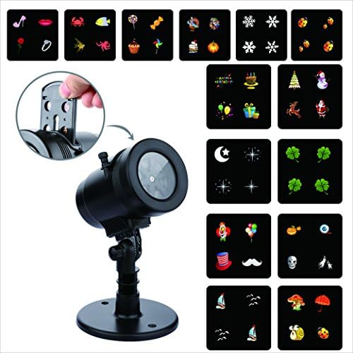 Centeni Christmas Light Projector Christmas Decoration Lights 14 Slides Led Projector Light Show for Halloween, Xmas,Party, Holiday Decoration