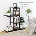 SONGMICS Bamboo Plant Stand, Flower Shelf, 4-Tier Pots Holder Display Rack Utility Shelving Unit Storage Rack for Living Room Balcony Hallway Bathroom Brown UBCB91BR