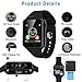 Sazooy Smart Watch Bluetooth Touchscreen Smart Wrist Watch Smartwatch Phone Fitness Tracker with SIM SD Card Slot Camera Pedometer Compatible iOS iPhone Android Samsung for Women Kids Men (Black)