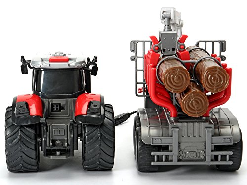 DICKIE 203737001 Traktor Massey Ferguson 8737" mit Anhänger – Bild 4