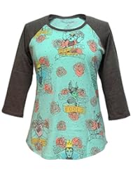 Apparel: Disney Villains Juniors Baseball Raglan Shirt (Medium) - Mighty Fine