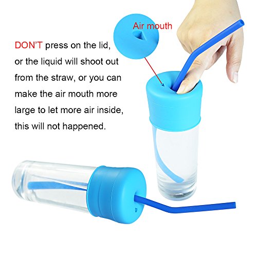 Tougs Silicone Straw Cup Lids for Toddlers Babies (Pack of 5) - 5 Drinking Straws Included - Reusable, Spill-proof, Durable - Stretches to Cover Tumblers, Yeti Rambler, Mason Jars, Cups and Mugs