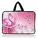 Pink Butterfly 7 8 inch Tablet Sleeve, 7 8 inch Tablet handle Portable Neoprene Zipper Carrying Sleeve Case Bag For School Travel Outdoor Office (FY-HS7-009)
