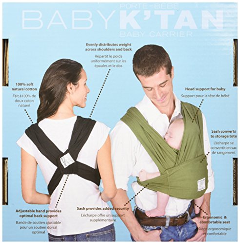 Baby K'tan Original Baby Carrier, Black, Small