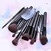 DUcare Makeup Brush Set 15pcs Premium Synthetic Foundation Powder Concealers Contour Eye Shadows Blending Face Brow Lip Blush Make Up Brushes Kit with Gift Box(Grey)