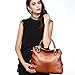 S-ZONE Women Genuine Leather Handbag Shoulder Purse Satchel Tote Crossbody Bag
