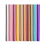 Shappy 10 Pieces Sealing Wax Sticks Flexible Glue Gun Wax for Retro Vintage Wax Seal Stamp and Letter (10 Colors)
