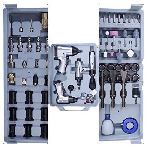 71 Pcs Air Impact Wrench Set,Air Tool Pneumatic Tools,Pneumatic Mould,Air Pneumatic Die with Storage Case