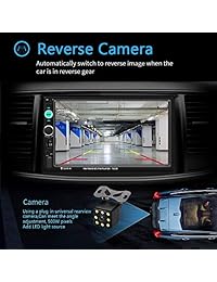 Doble Din Estéreo para automóvil 7 pulgadas Pantalla táctil Unidad principal Reproductor MP5 Receptor TF Radio FM Audio para automóvil Bluetooth Soporte Copia de seguridad Vista posterior Cámara Volante Control remoto Enlace de espejo