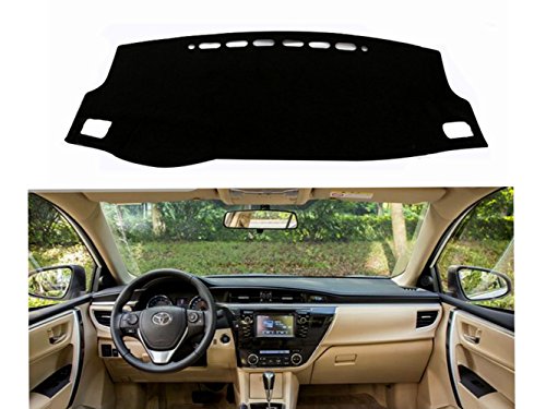 FLY5D® DashMat Car Carpet Dashboard Sun Cover Pad Dash Mat for TOYOTA New COROLLA Year 2014-2016 (TOYOTA New COROLLA Year 2014-2016, Black)