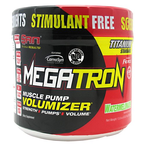 SAN Nutrition Megatron Muscle Volumizer Non-Stimulant Pre-Workout Supplement, Watermelonade, 30 Servings SAN Nutrition Megatron Muscle Volumizer Non-Stimulant Pre-Workout Supplement, Watermelonade, 30 Servings