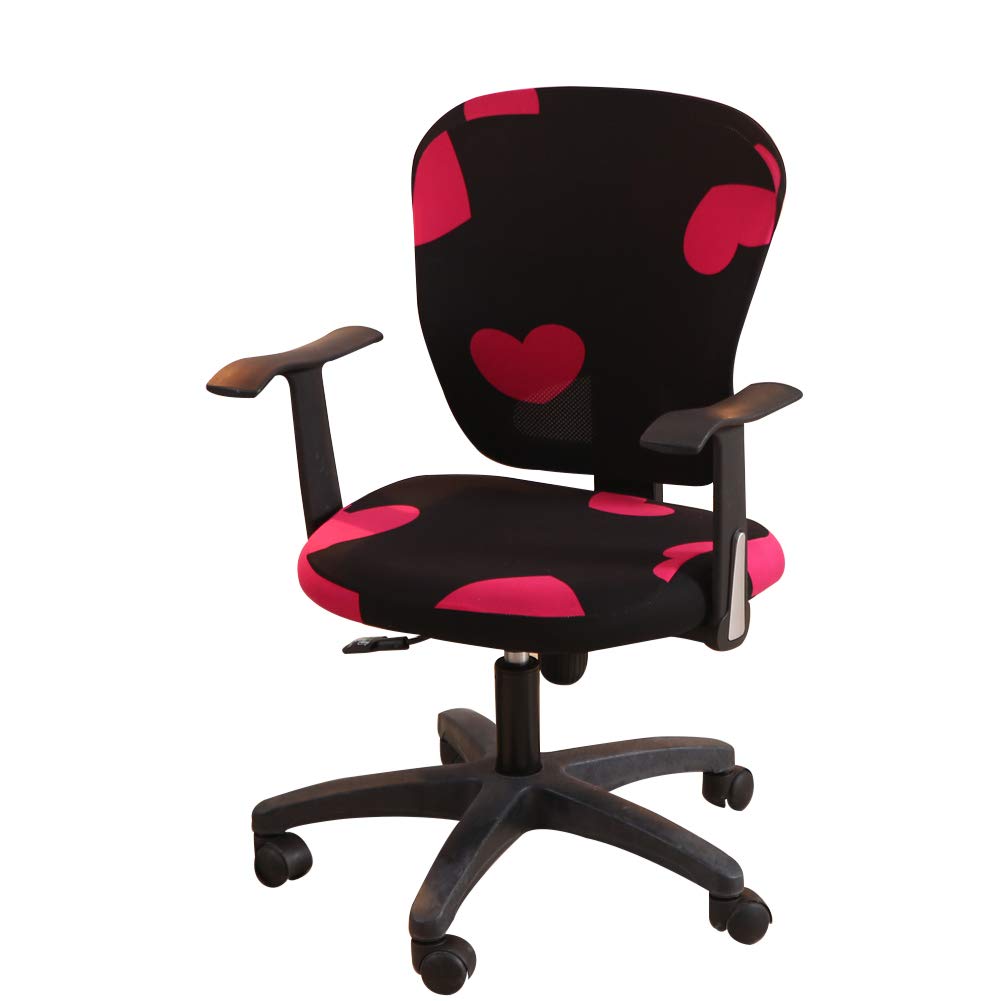 Computer Office Chair Cover - Split Protective & Stretchable Cloth Polyester Universal Desk Task Chair Chair Covers Stretch Rotating Chair Slipcover