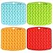 Silicone Pot Holder, X-Chef Pot Holders Silicone Kitchen Mat Set of 4 for Baking Cooking Oven