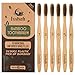Isshah Bamboo Toothbrush ECO Friendly Organic Charcoal Infused BPA Free(Ultra Soft Bristles)，Pack of 6