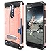 ZTE ZMAX PRO/ZTE Blade X Max Case, Evocel [Explorer Series Pro] Dual Layer Credit Card Case with Magnetic Kickstand for ZTE ZMAX PRO (Z981) / ZTE Blade X Max (Z983), Rose Gold