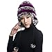 URSFUR Women's Rex Rabbit Fur Hats Winter Ear Cap Flexible Multicolor