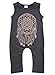 Albee Yang Kids Baby Girl Sleeveless Jumpers Rompers Bodysuit Playsuit Outfits (1-2 Year, Brown)