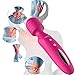 XUANAI Automatic Heating Wand Massager with 12 Powerful Speeds & Astonishing Vibration Modes, Rechargeable Handheld Body Massager for External Elvet-Smooth Sensation 100% Waterproof (Purple) (Pink)