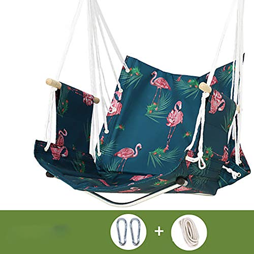 SHARESUN Hammock Chair, Single Breathable Oxford Cloth Rope Hammer Computer Chair, Adult Suspension Swing, for Indoor Outdoor Garden Terrace Courtyard, 60 × 50 × 50cm,A,S