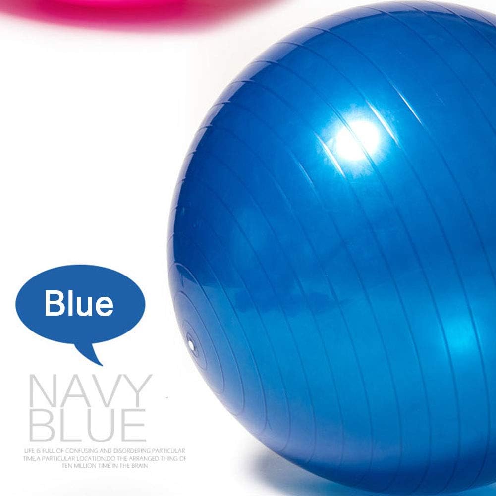 WOGQX Exercise Ball (45/55/65/75Cm), Gym Ball, Yoga Ball, for Fitness, Stability, Balance & Yoga, with Quick Pump,Blue,75cm