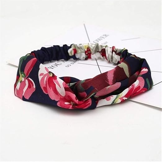 Amazon Co Jp ヘアアクセサリ 女性のレトロスタイルヘアバンド花柄を印刷ヘッドバンドクロスノットカチューシャ包帯ヴィンテージヘアアクセサリーでファッション花柄を印刷 Color C ホーム キッチン