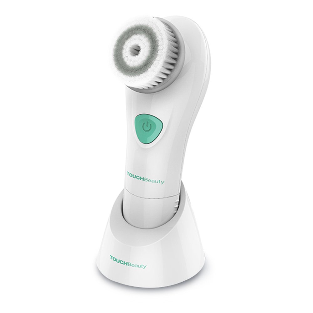 TOUCHBeauty Brosse Nettoyante pour Visage Sonic à Technologie de Vibration Avancée avec 2 Vitesses avec Appareil de Massage Exfoliant Facial Etanche AG-1487(Blanc)