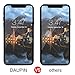 iPhone X Screen Protector, DAUPIN iPhone X Tempered Glass Screen Protector [Scratch Resistant] [Anti-Fingerprint] HD Clear Bubble Free Screen Protector Film for Apple iPhone X(Black 2)