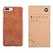 KANVASA iPhone 8 Plus Leather Case/iPhone 7 Plus Leather Case Back Cover Brown One Real Genuine Leather Back Case for The iPhone 8 Plus & 7 Plus - Premium Leather Luxury Pouch - Ultra Thin
