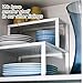 BGT Skab Kitchen Cabinet Organizer Plates, Pots and Pans Organizer Mug Holder Self - Standing Kitchen Storage & Spice Rack, Steel White