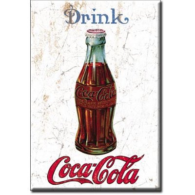 (2x3) Drink Coca Cola 1915 Coke Bottle Distressed Retro Vintage Locker Refrigerator Magnet