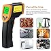 Laser Infrared Thermometer Non-Contact Digital Temperature Gun，Adjustable Emissivity &MAX/MIN/， -50°C to 550°C(-58°F to 1022°F) IR Thermometer for Industrial,Kitchen Cooking,Ovens