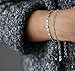 Boosic Multi Layer Bracelets Disc Satalite Chain Link Bracelets Minimalist Jewelry For Women Silver Tone