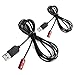 Kissmart Replacement Pebble Steel Charger (2-Pack), Charging Cable Cord for Pebble Steel Smart Watch (Black, 2-Pack)