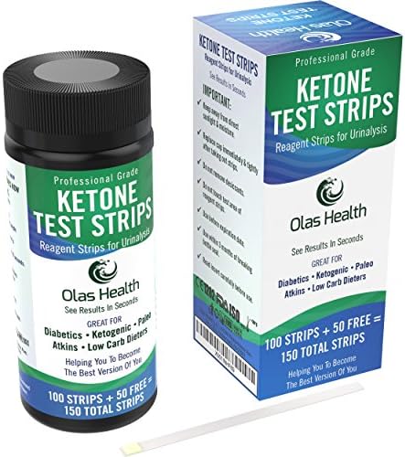 Ketone Test Strips 150ct - Great for Ketogenic Diet, Diabetics, Paleo Diet, Low-Carb Diet - Professional Grade Precise Reagent Strip for Urinalysis and Ketones Measurement