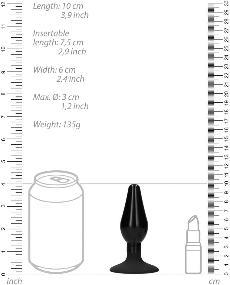 Ouch! by Shots - Replaceable Round Buttplug Set - Medium, Black - Image 5