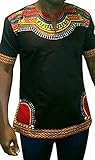 Makkrom Men's Short Sleeve Tribal Dashiki Printed Tops