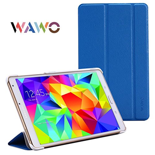 Samsung Galaxy Tab S 8.4 Case - WAWO Ultra Slim Lightweight Smart-shell Stand Cover Case for Samsung Galaxy Tab S 8.4 inch Android Tablet(With Smart Cover Auto Wake / Sleep) Sky Blue