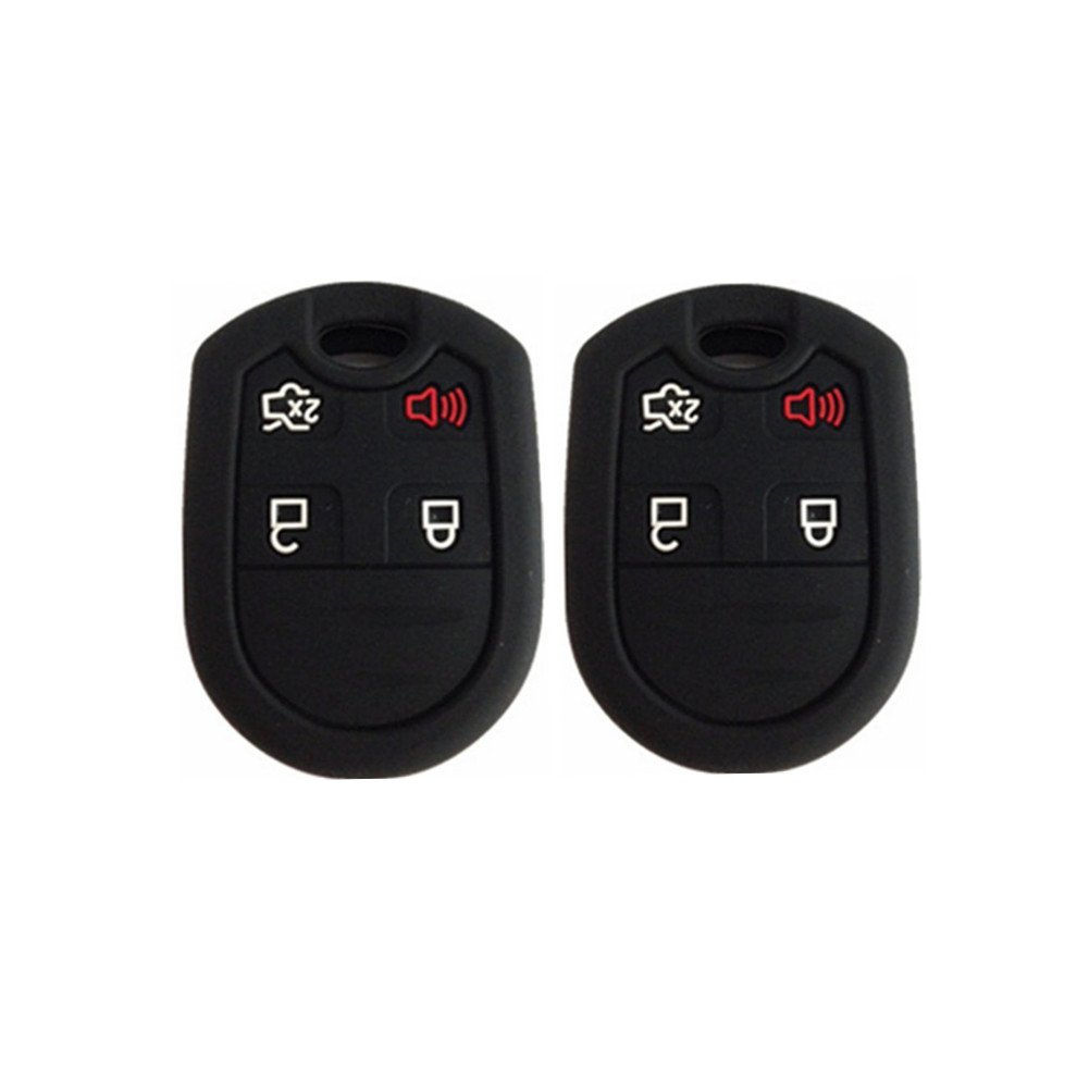 RemoteSuperMarket Black Silicone Key Fob Cover For 2006-2012 Ford Fusion - Protective Rubber Skin Jacket
