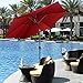 Giantex 9ft Patio Umbrella Outdoor, Market Table Umbrella w/Push Button Tilt and Crank, 180G Polyester Fabric and Sturdy Ribs, Sun Canopy Umbrellas for Patio Garden Beach Deck Pool