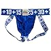 Men's Sexy Transparent Jockstrap Underwear 1-Pack (M,Blue)