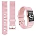 Wearlizer Compatible with Charge 2 Bands Accessories Silicone Strap Replacement Charge 2 Special Edition Lavender Rose Gold Buckle Pink