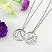 YOUFENG I Love You to the Moon and Back Mother Daughter Moon Love Heart Necklace Pendant 2PC,Mothers Day Gifts (Mom daughter necklace)