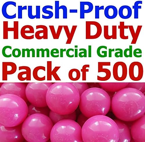 My Balls Pack of 500 Jumbo 3" Rose-Red Color Commercial Grade Ball Pit Balls - Air-Filled Crush-Proof in 5 Colors Phthalate Free BPA Free PVC Free