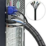 Mediabridge EZ Cable Bundler (6 Feet) - 1" Width - Flexible & Expandable Cable Management Sleeve (Part# CM1-25-06B)
