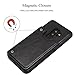 MMHUO Galaxy S9 Plus Wallet Case, Premium PU Leather Galaxy S9 Plus Case with Credit Card Holder Double Magnetic Buttons Flip Shockproof Protective Cover Samsung Galaxy S9 Plus 6.2 Inch - Black